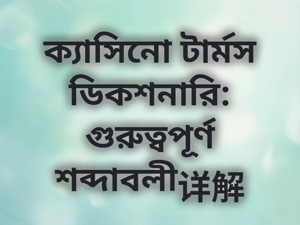 ক্যাসিনো টার্মস ডিকশনারি